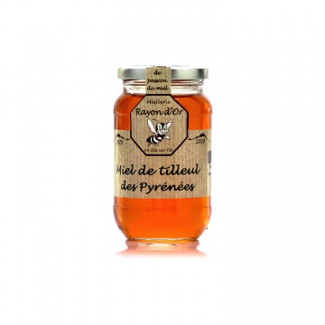 Miel de tilleul des Pyrénées 350g • Miel Rayon d'Or