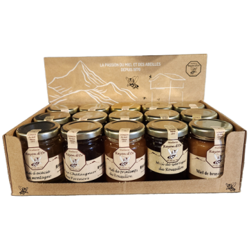 coffret dégustation 15 pots de 125g • Miel Rayon d'Or