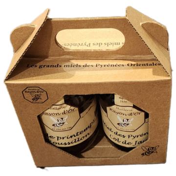 Valisette cadeau 700g de miel • Miel Rayon d'Or