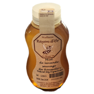 Miel de lavande du Roussillon en squeezer de 360g