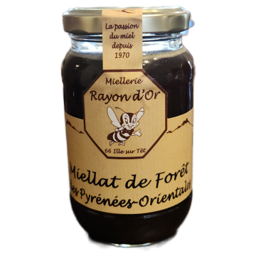 Miellat de forêt des Pyrénées-Orientales 350g pot verre • Miel Rayon d'Or