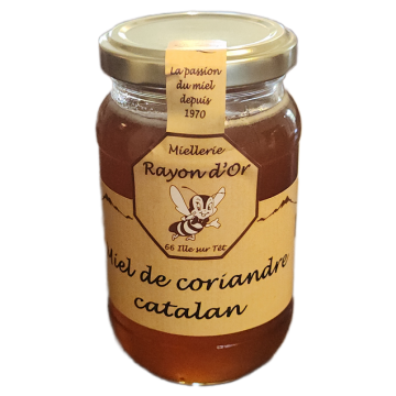 Miel de coriandre catalan 350g pot verre • Miel Rayon d'Or