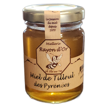 Miel de tilleul des Pyrénées 125g • Miel Rayon d'Or
